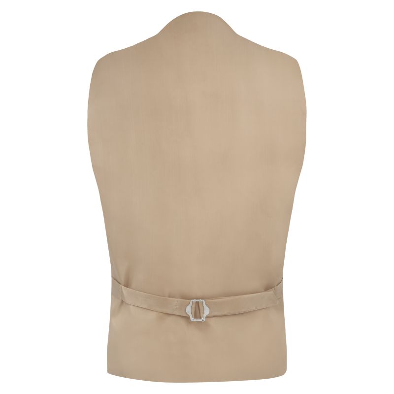 King & Priory Almond Brown Woven Wool Waistcoat