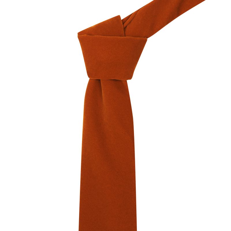 King & Priory Amber Brown Velvet Tie