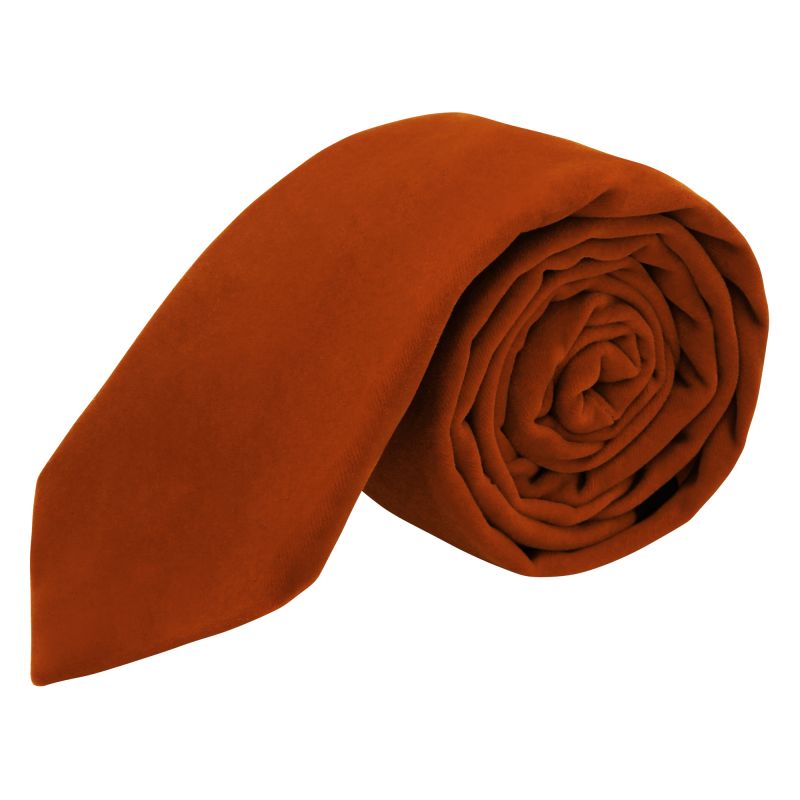 king & priory Amber Brown Velvet Tie