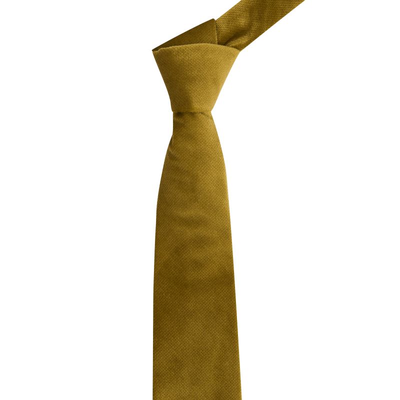 king & priory Antique Gold Textured Velvet Tie