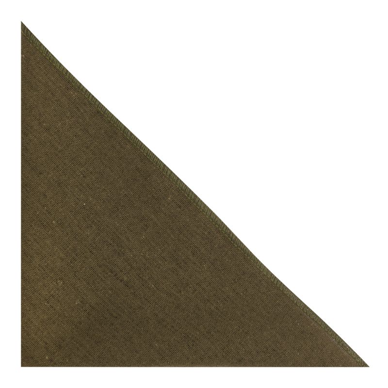 King & Priory Army Green Linen Pocket Square