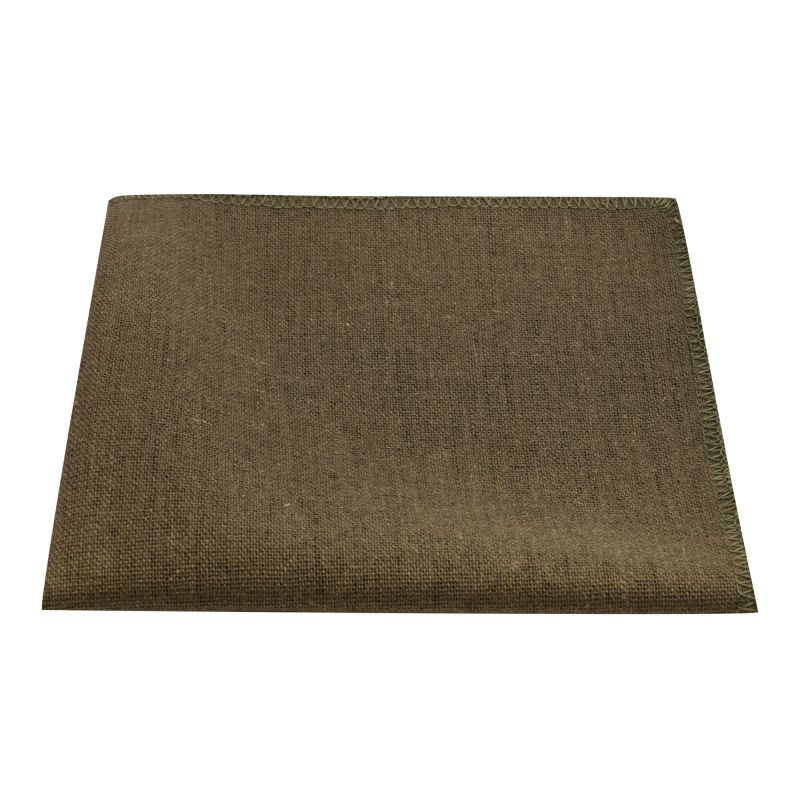 king & priory Army Green Linen Pocket Square