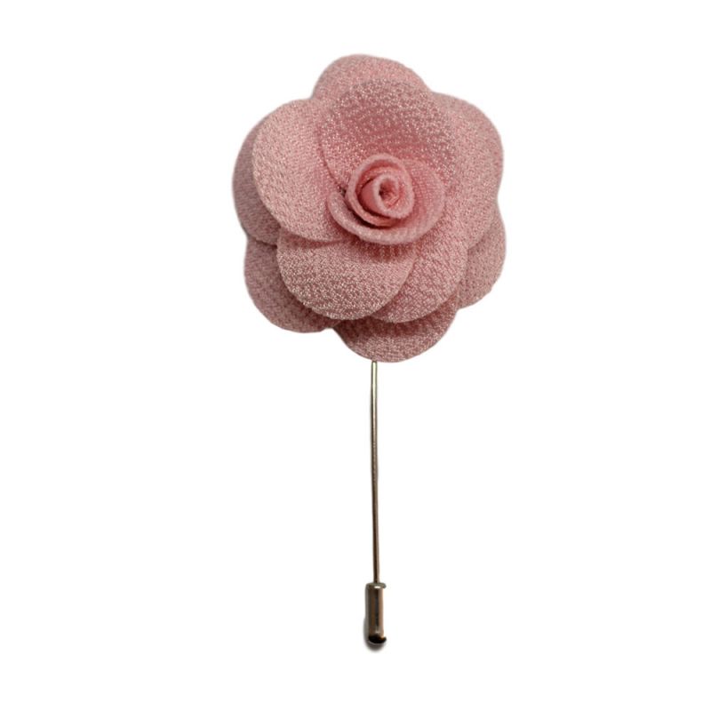 king & priory Baby Pink Flower/Rose Lapel Pin
