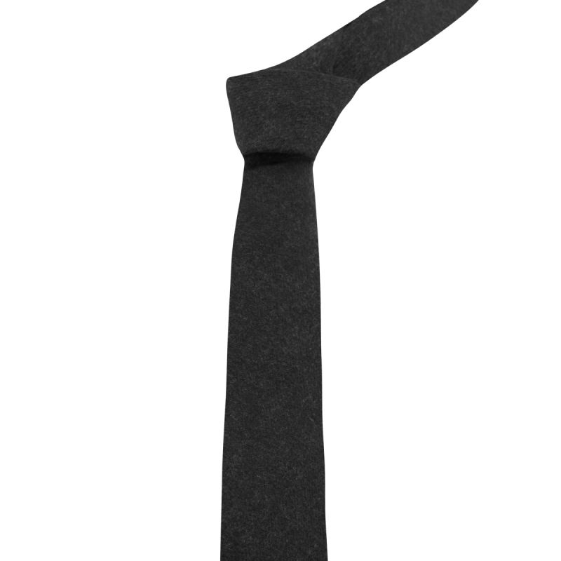 King & Priory Black Donegal Tweed Tie