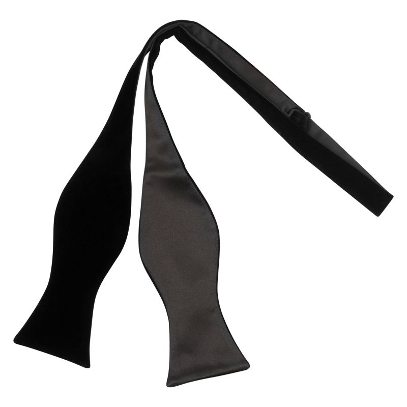king & priory Black Velvet Self-Tie Bow Tie