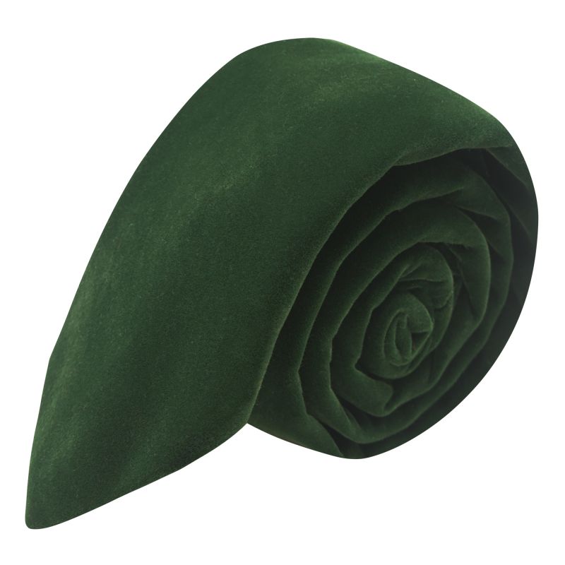king & priory Boys Dark Green Velvet Tie
