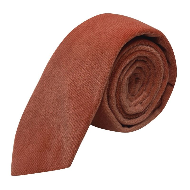 king & priory Bronze Textured Velvet Tie