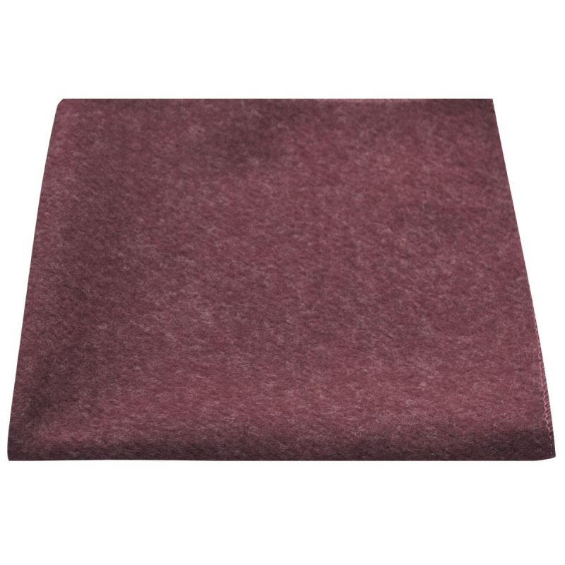 king & priory Burgundy Donegal Tweed Pocket Square