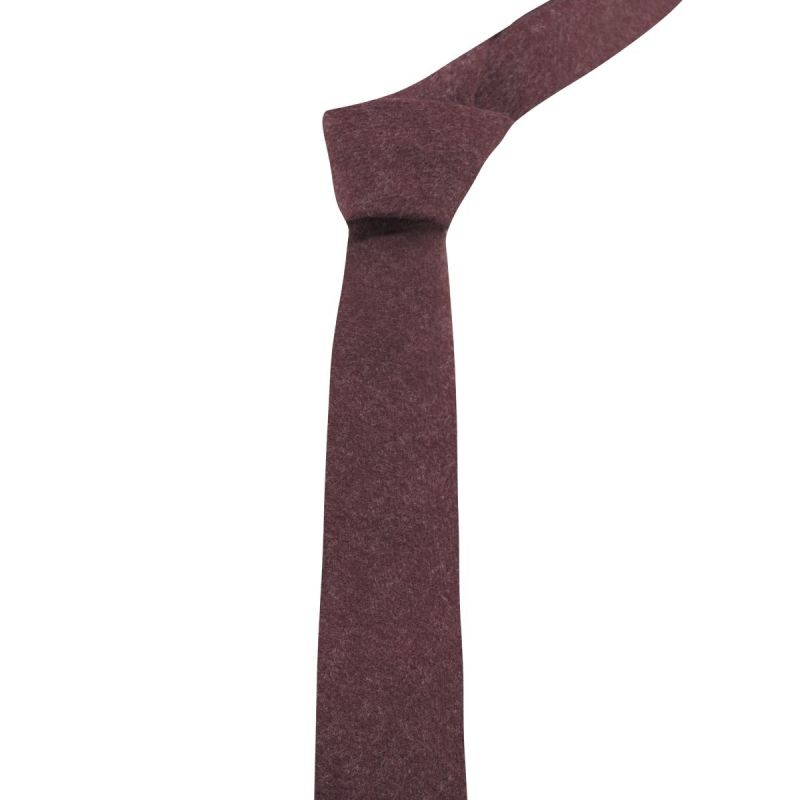 King & Priory Burgundy Donegal Tweed Tie