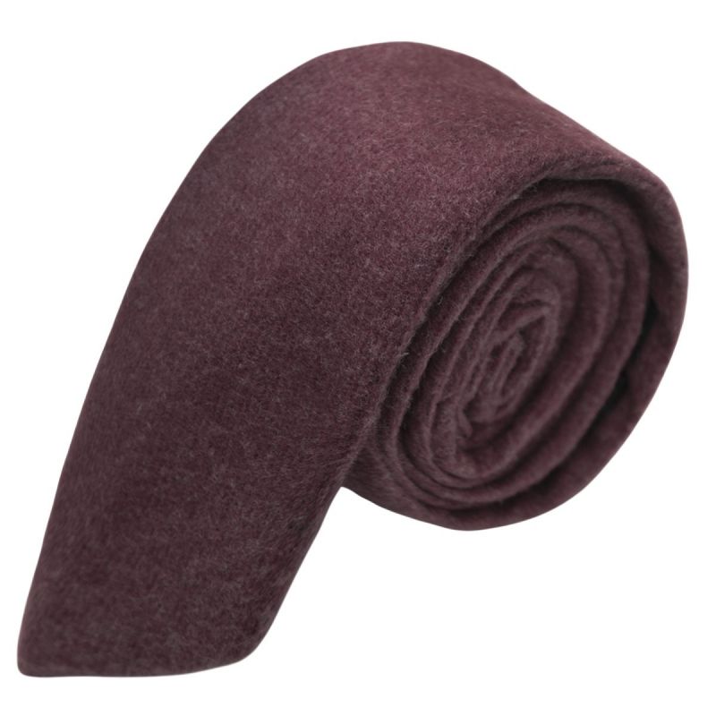king & priory Burgundy Donegal Tweed Tie