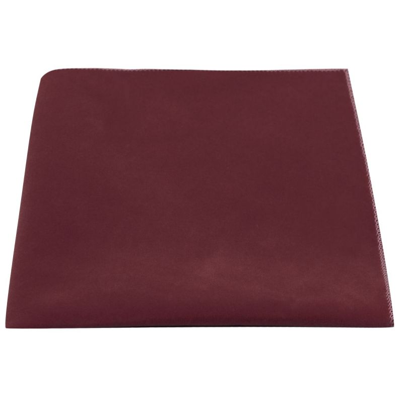 king & priory Burgundy Velvet Pocket Square