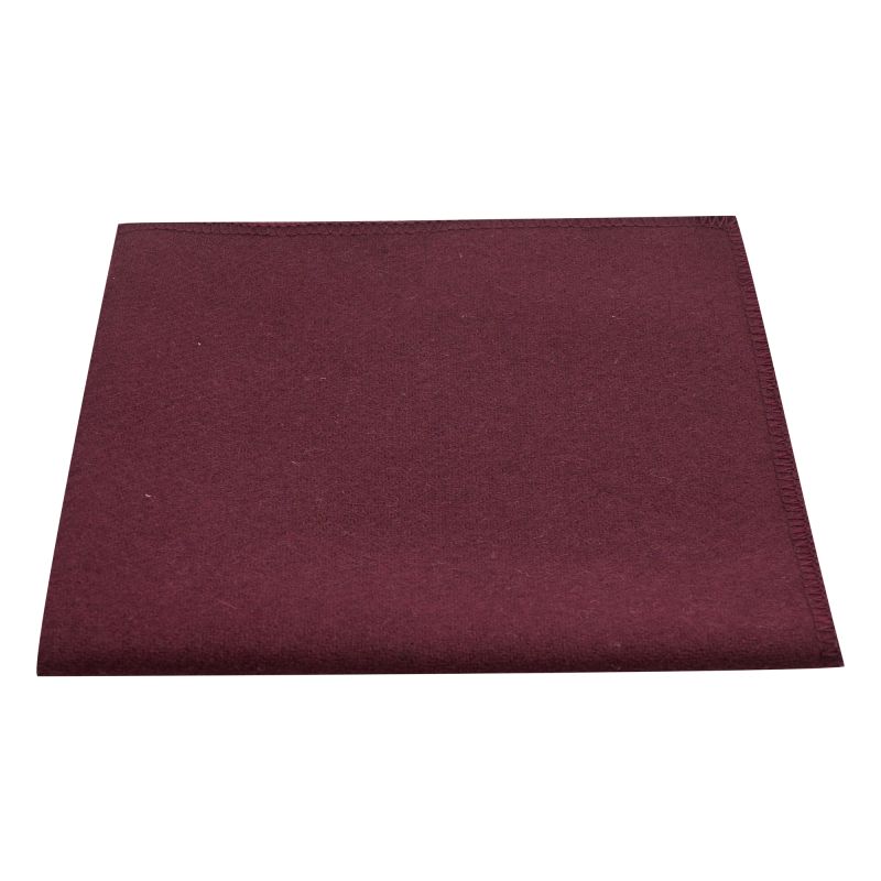 king & priory Burgundy Wool Pocket Square