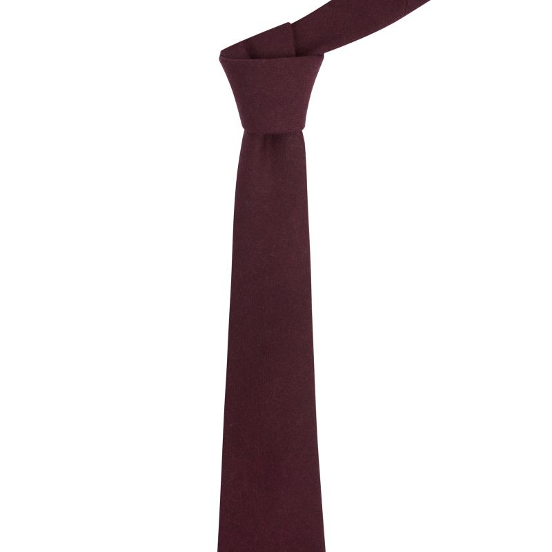 King & Priory Burgundy Wool Tie