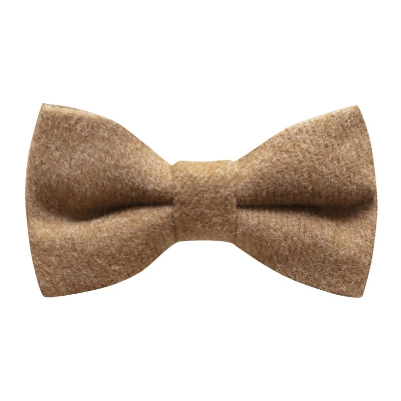 king & priory Camel Brown Donegal Tweed Bow Tie