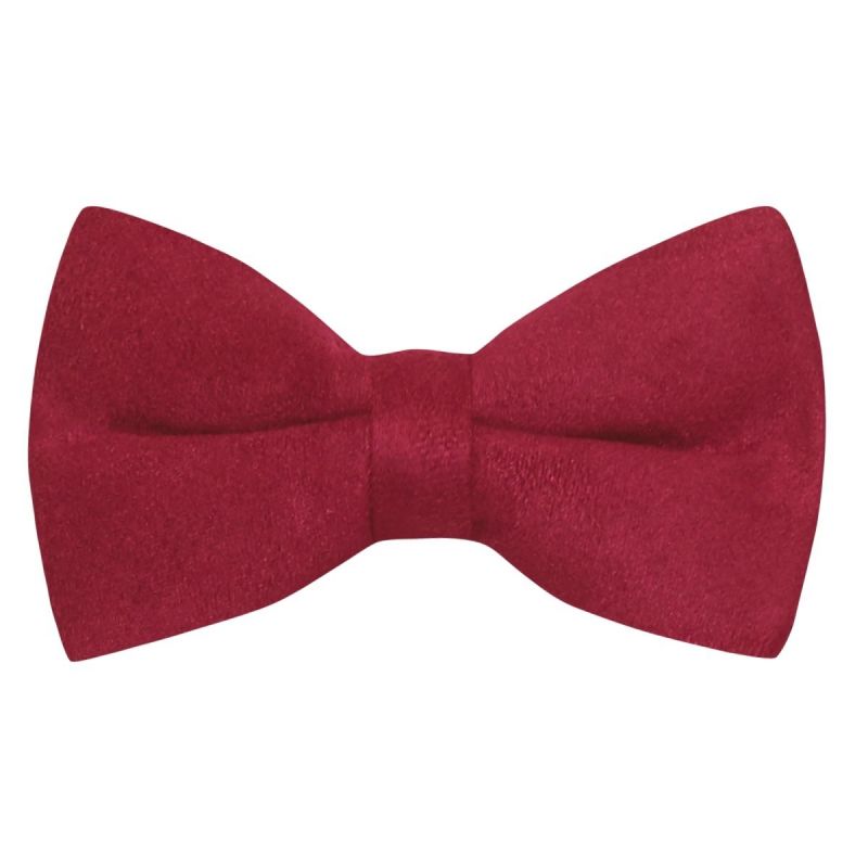king & priory Chilli Red Suede Bow Tie