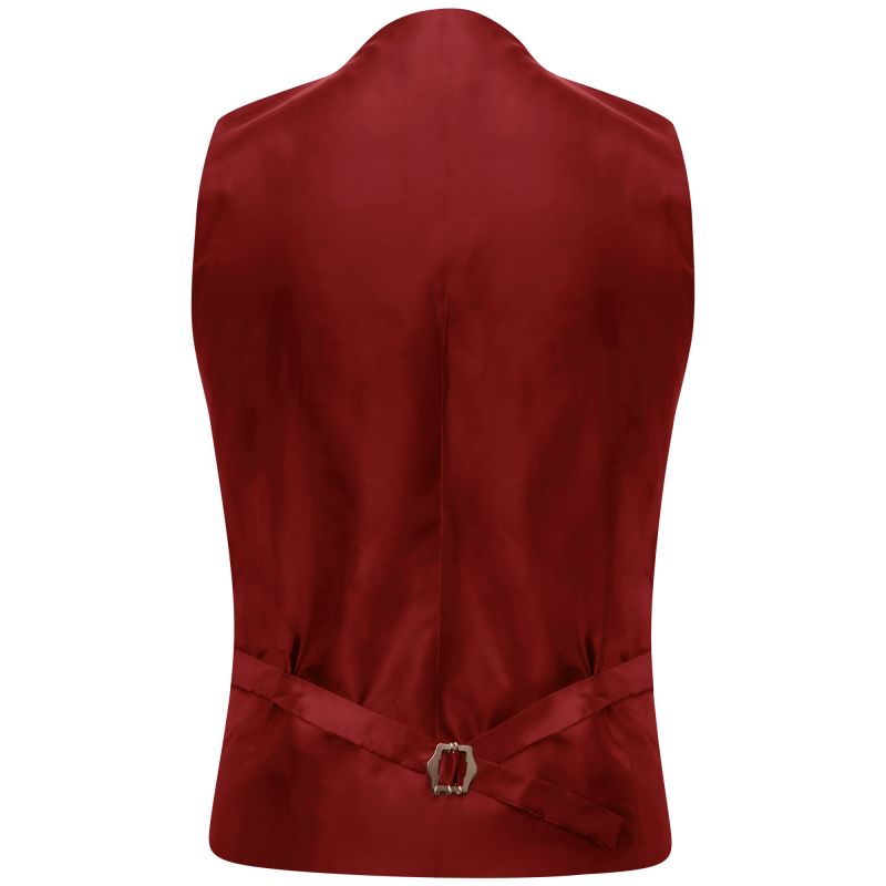 King & Priory Chilli Red Suede Waistcoat