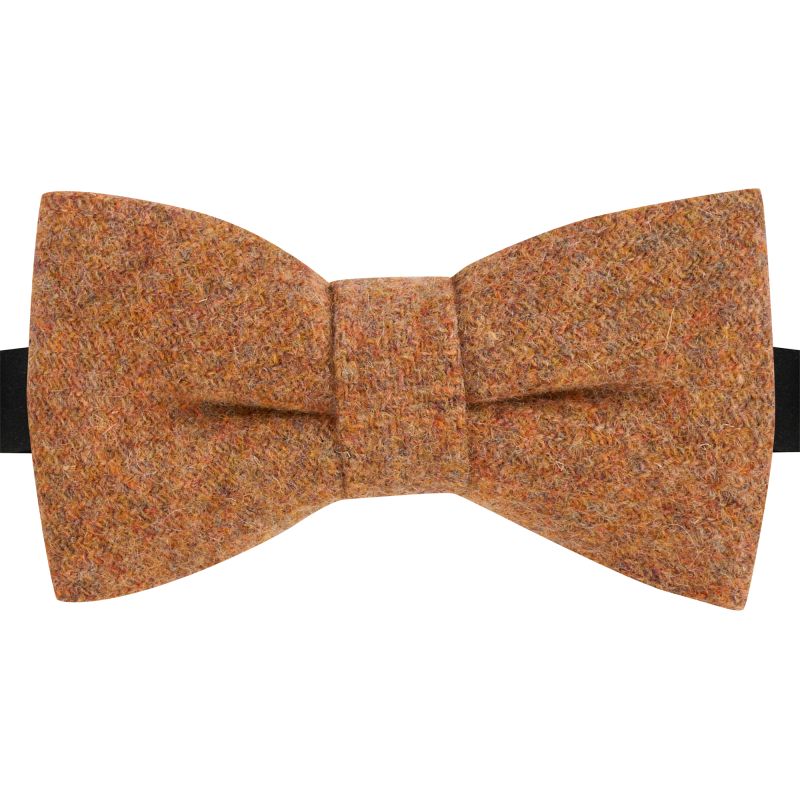 King & Priory Cinnamon Brown Woven Wool Bow Tie