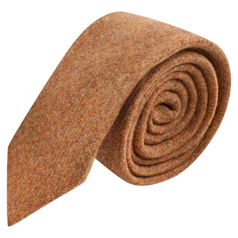 King & Priory Cinnamon Brown Woven Wool Tie