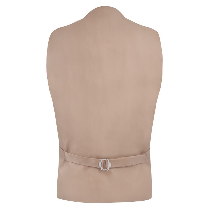 king & priory Cinnamon Brown Woven Wool Waistcoat