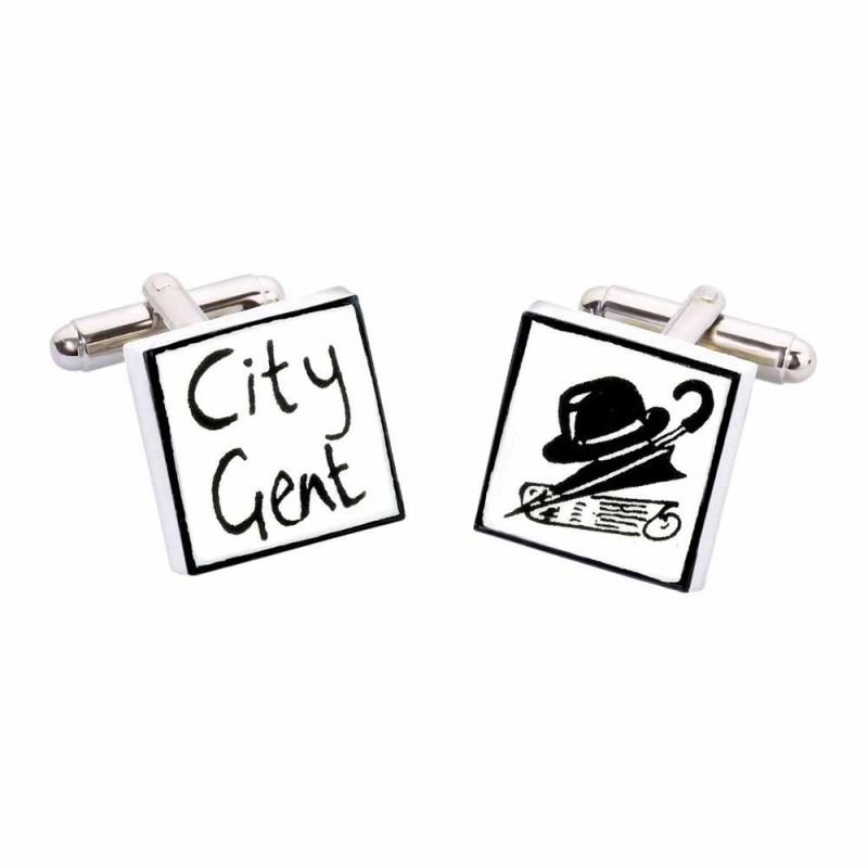 king & priory City Gent Cufflinks by Sonia Spencer