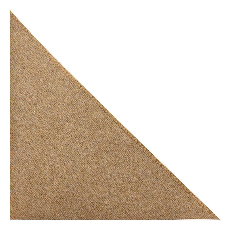 king & priory Coffee Brown Woven Wool Pocket Square