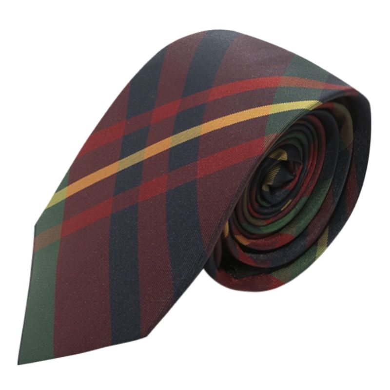king & priory Contemporary Red / Blue Tartan Check Tie