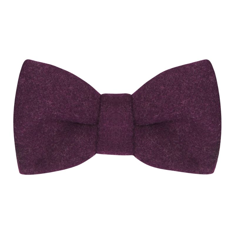 king & priory Dark Burgundy Donegal Tweed Bow Tie