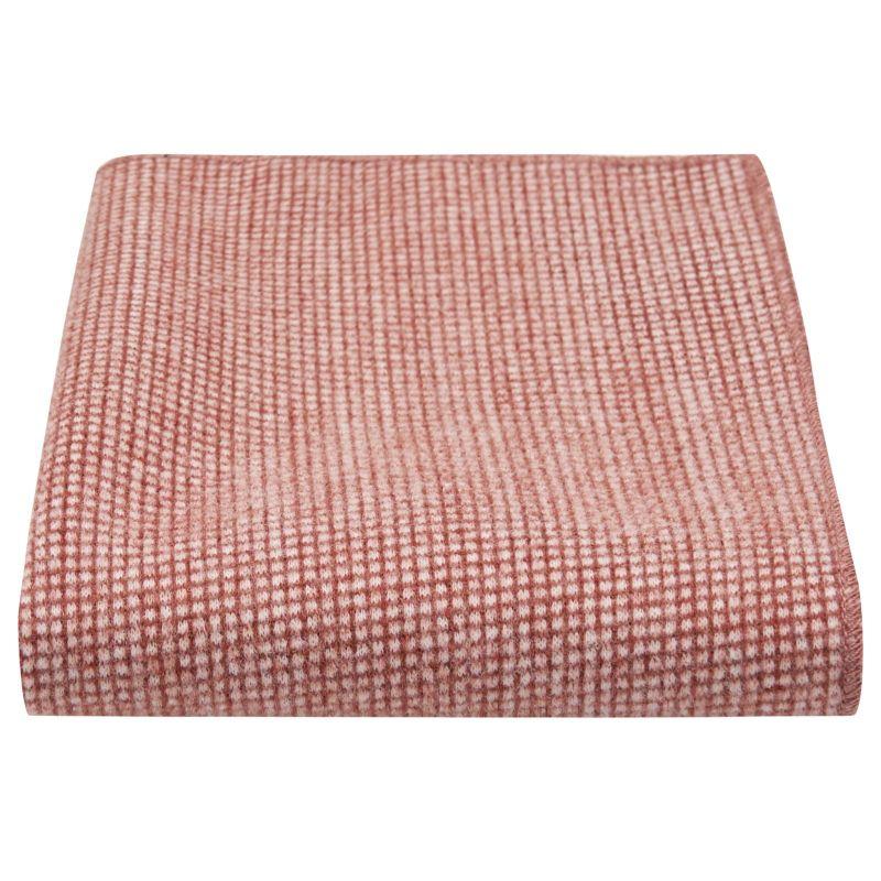 king & priory Dark Coral Waffle Pocket Square