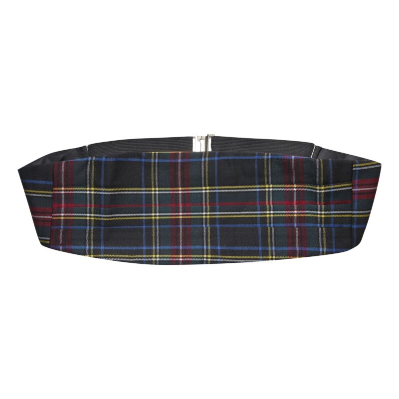 king & priory Dark Green Tartan Cummerbund