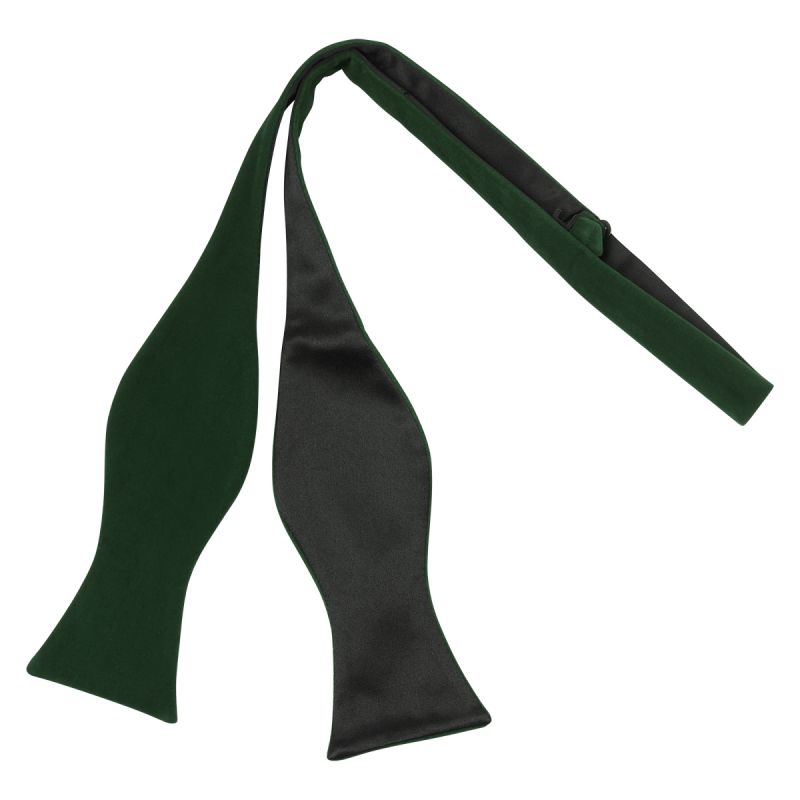 king & priory Dark Green Velvet Self-Tie Bow Tie