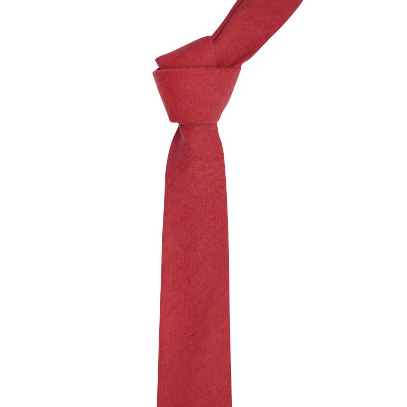 King & Priory Dark Pastel Red Donegal Tweed Tie