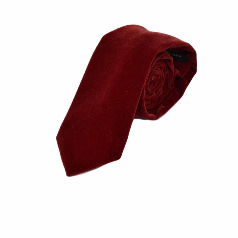 king & priory Dark Red Velvet Tie