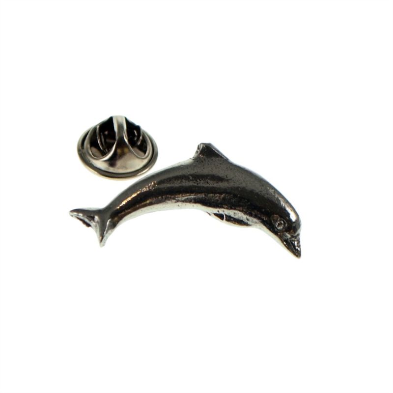 king & priory Dolphin Pewter Lapel Pin
