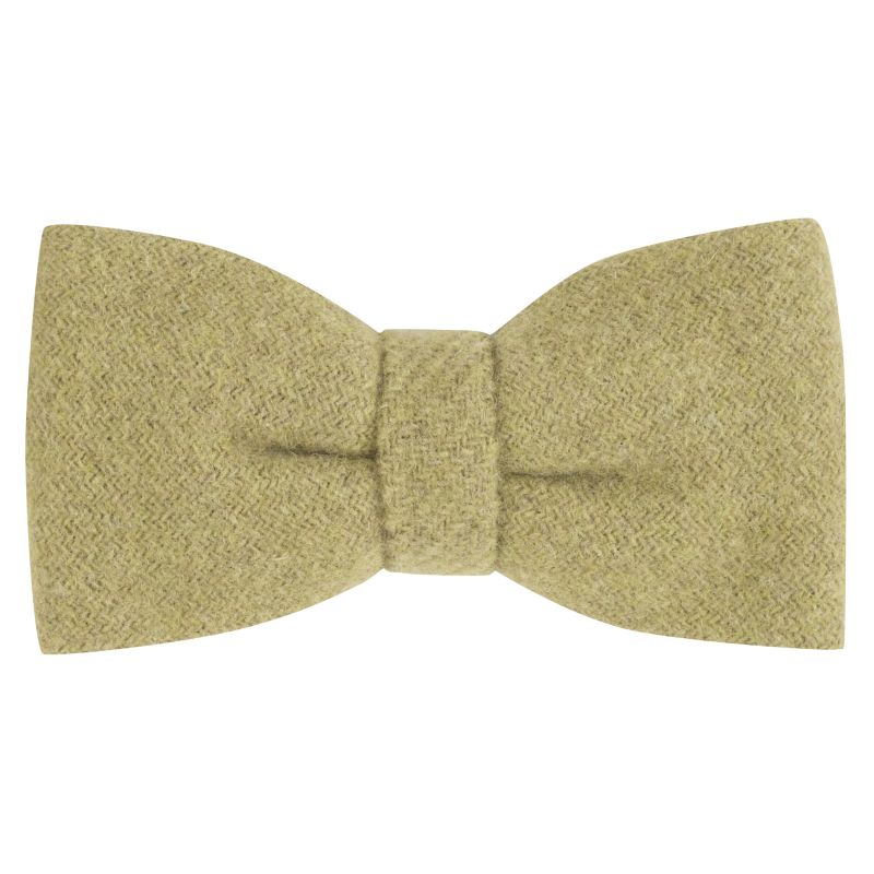 King & Priory Earl Green Woven Wool Bow Tie