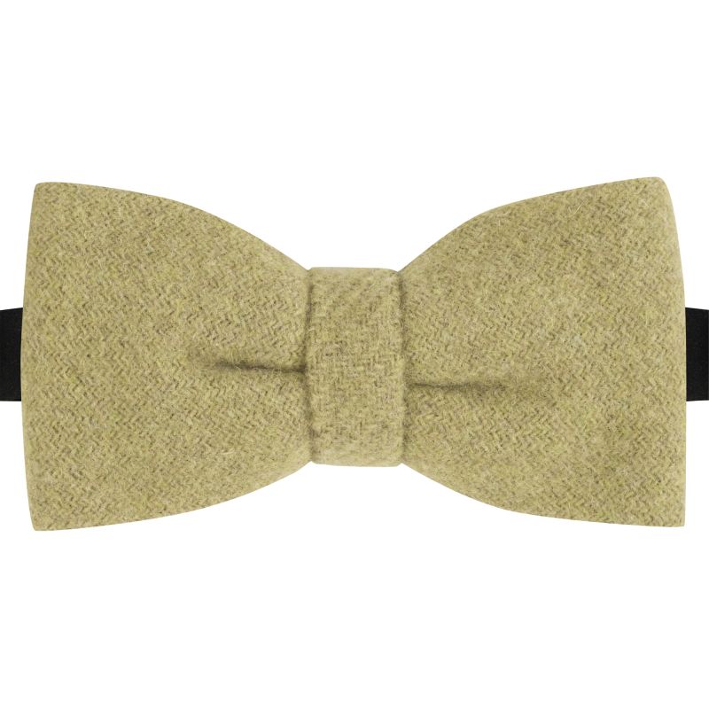 king & priory Earl Green Woven Wool Bow Tie