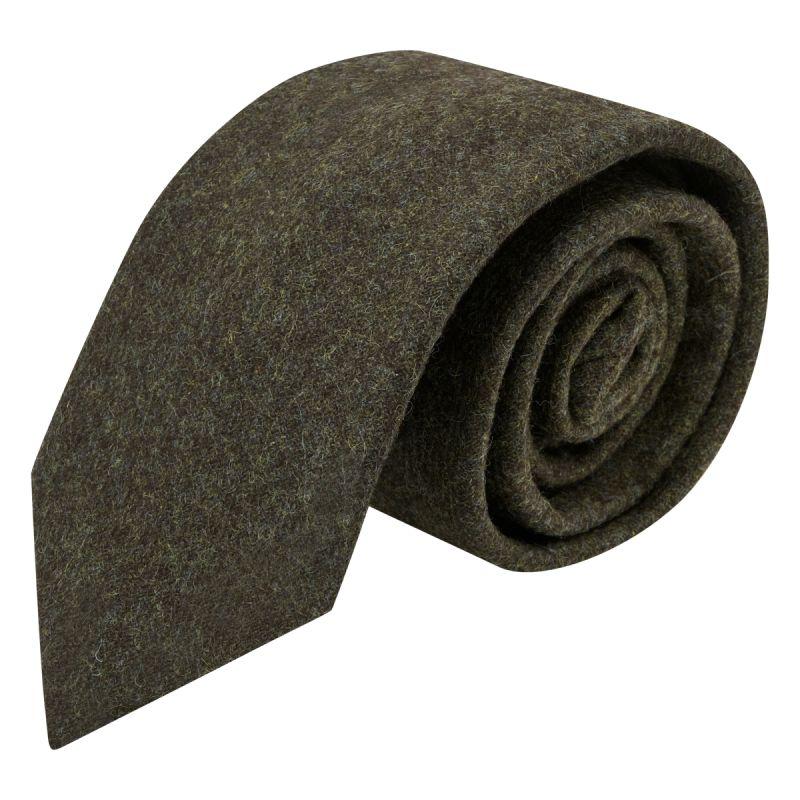 king & priory Earth Green Donegal Tweed Tie