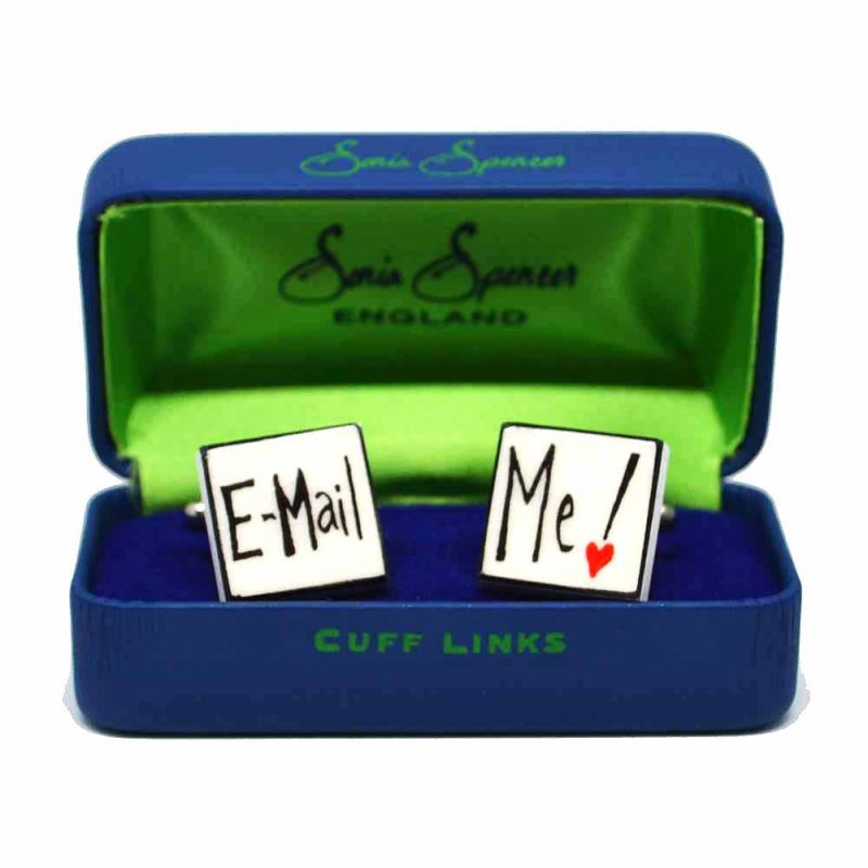 King & Priory Email Me Cufflinks By Sonia Spencer