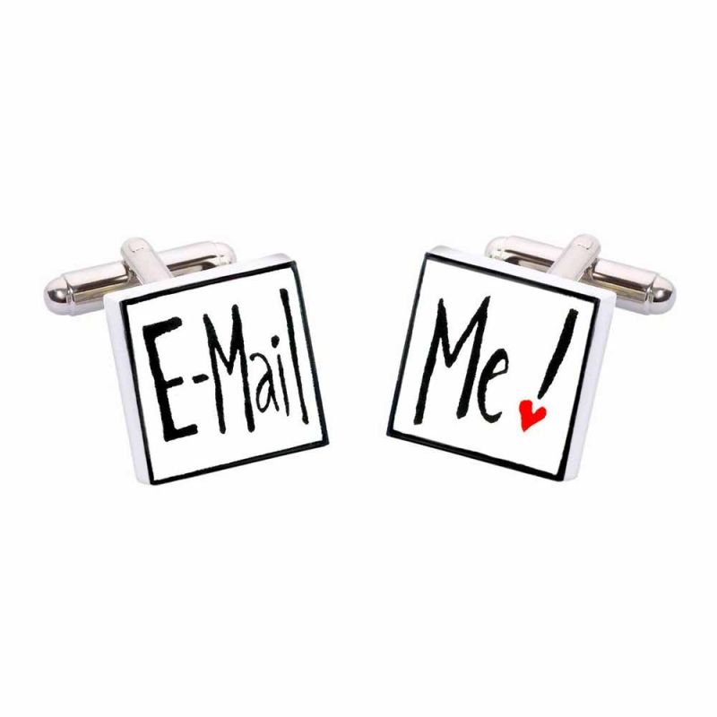 king & priory Email Me Cufflinks by Sonia Spencer