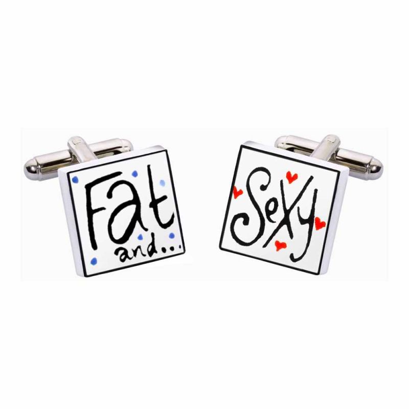 king & priory Fat & Sexy Cufflinks by Sonia Spencer