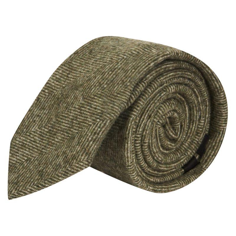 king & priory Fern Green Herringbone Tie