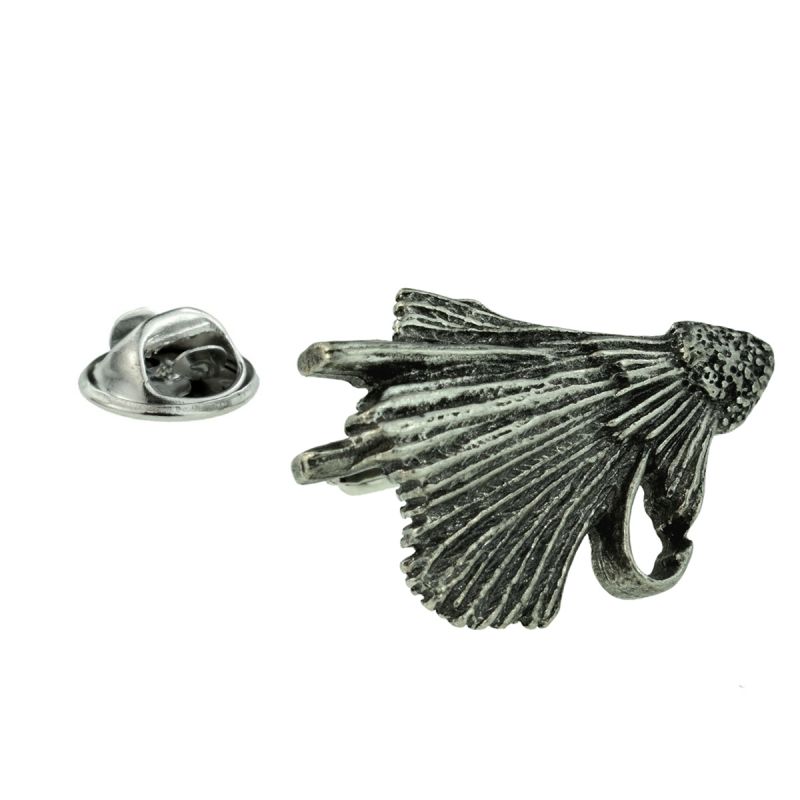 king & priory Fly Fishing Hook Lapel Pin