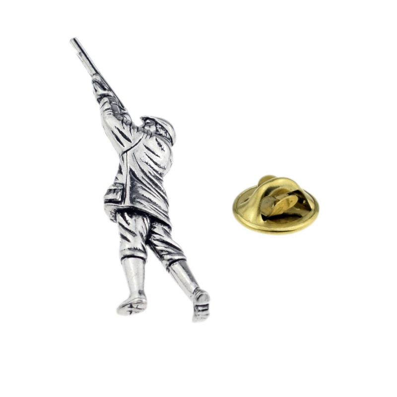 king & priory Gamekeeper Pewter Lapel Pin