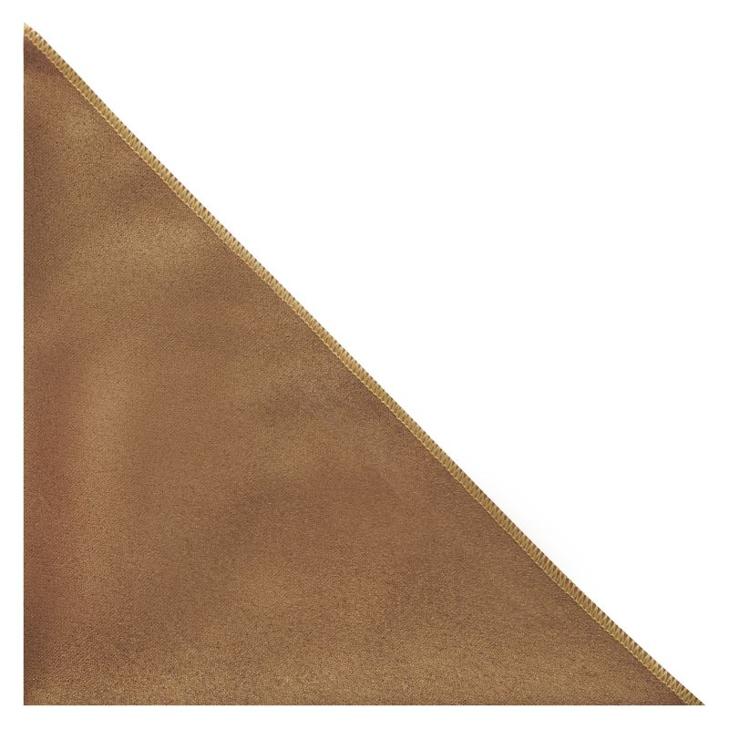 King & Priory Golden Brown Suede Pocket Square