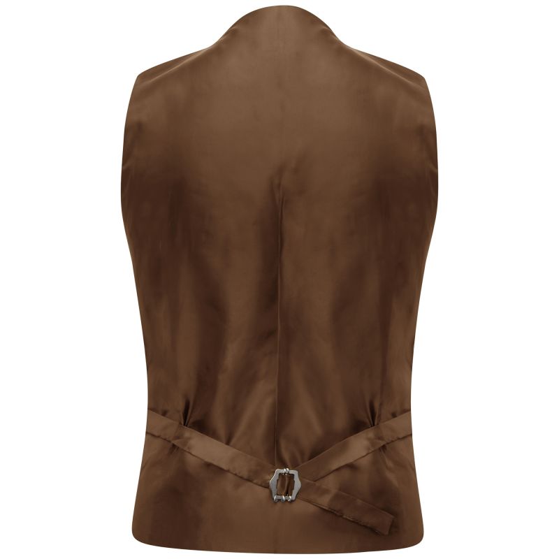 King & Priory Golden Brown Suede Waistcoat