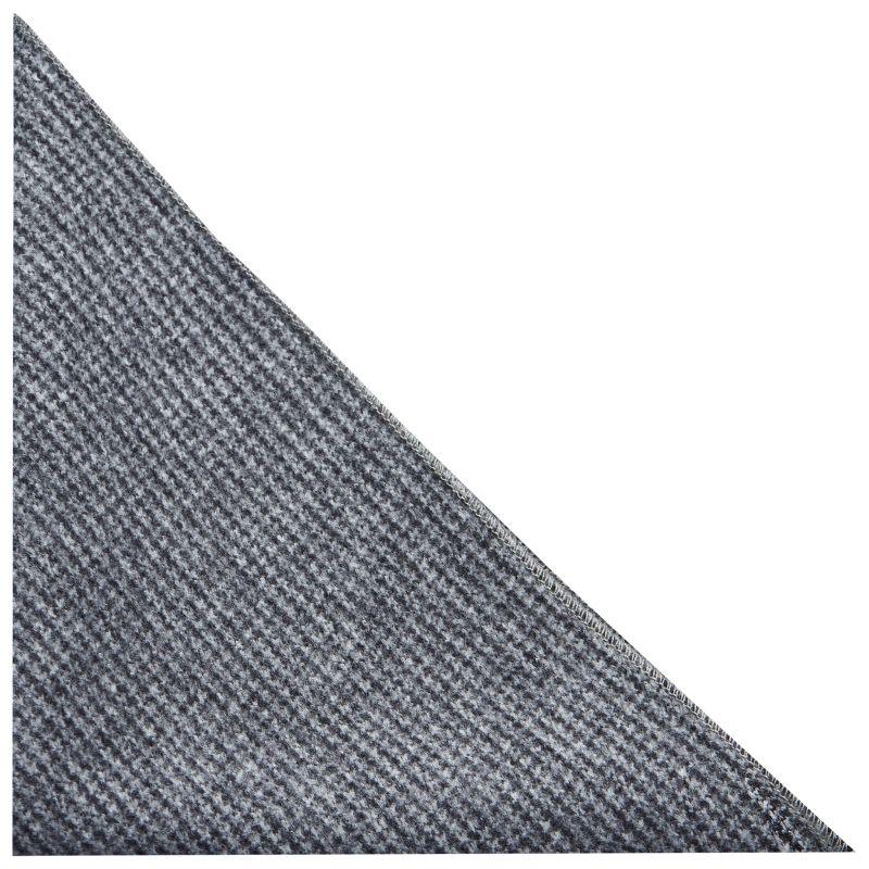 King & Priory Grey / Blue Micro Dogtooth Pocket Square