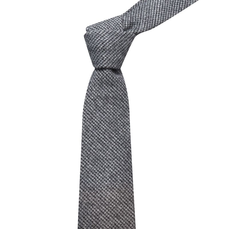 King & Priory Grey / Blue Micro Dogtooth Tie