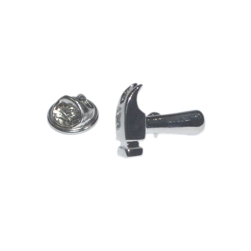 king & priory Hammer Pewter Lapel Pin