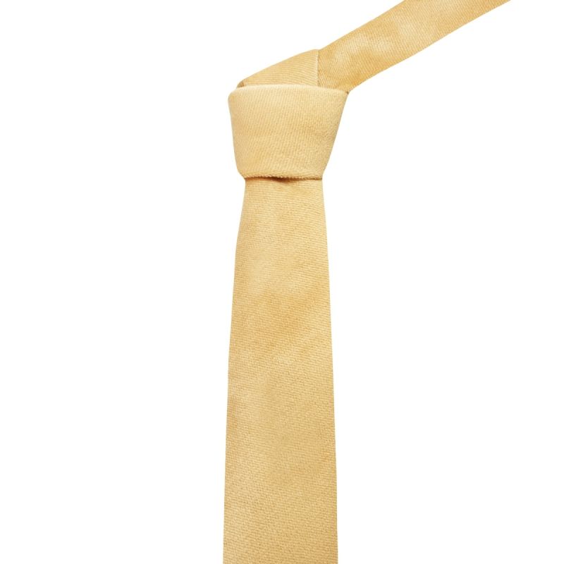 King & Priory Heritage Gold Textured Velvet Tie