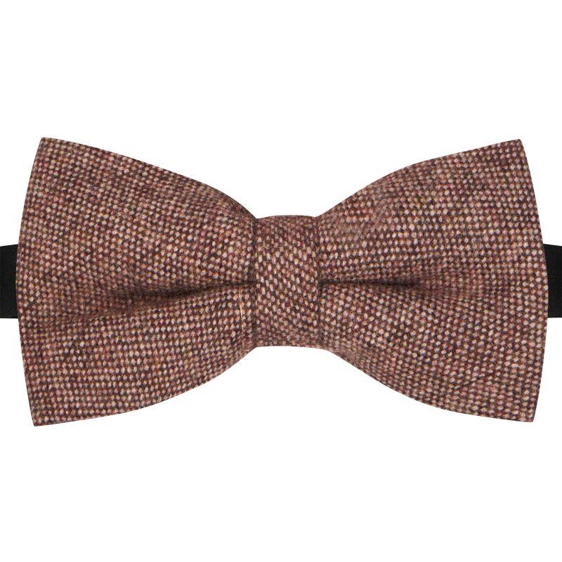 King & Priory Highland Weave Burgundy Bow Tie