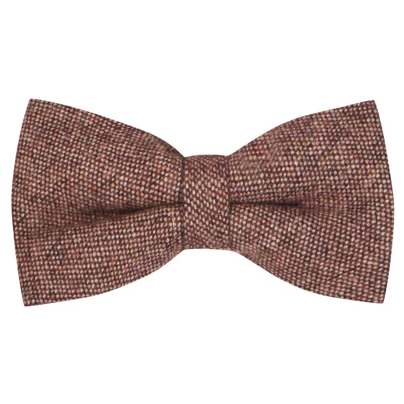 king & priory Highland Weave Burgundy Bow Tie